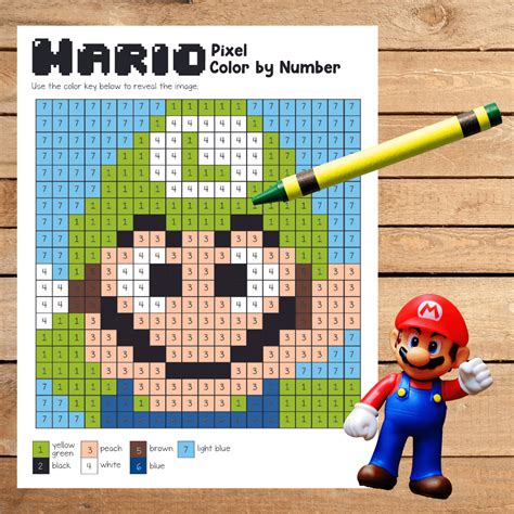 Mario Bros Free Printable Pixel Art | FREE Printables