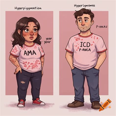 Illustration of a 30-year-old woman with hyperpigmentation and ...