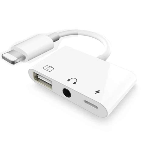 Lightning Adapter for Headphones, Charging & Data Transfer - 3.5mm AUX ...