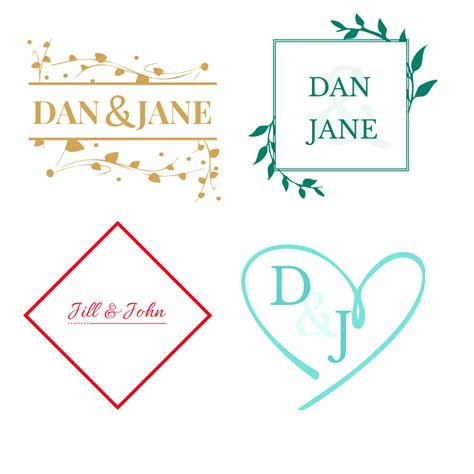 Free Wedding Logo Templates to Customize Online