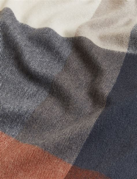 Buy Cohen Merino Wool with Cashmere Tartan Scarf at Marks & Spencer