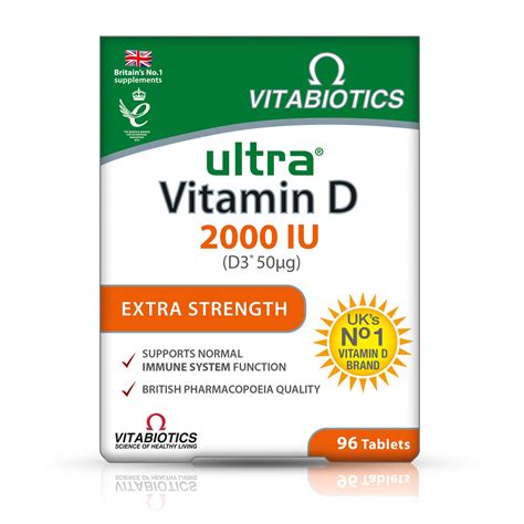 Vitabiotics Ultra Vitamin D3 2000 IU (50 µg) - 96 tableta - VITAL