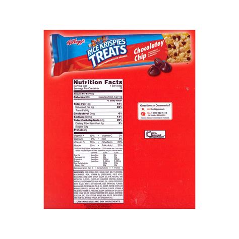 Rice Krispies Nutrition Facts Label