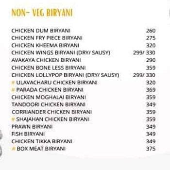 Menu at The Hash Box Restaurant, Tenali