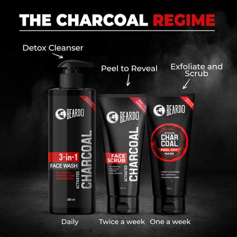 Beardo Activated Charcoal Facewash | Charcoal Face Wash for Men ...