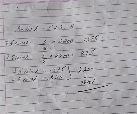 A shopkeeper has ₹5 coins and ₹10 coins in the ratio 5:3. If the total ...