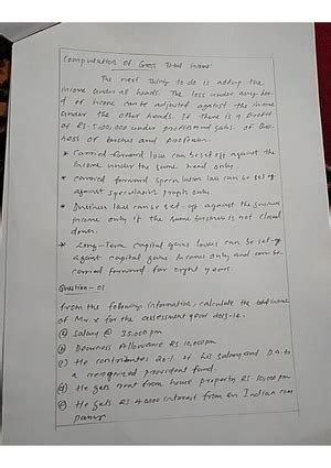 5 - Assignment eco11 - Elements of Income Tax - Studocu