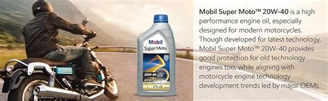 Mobil Super Moto 20W-40 4T Synthetic Technology Engine Oil for Bikes ...