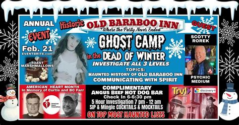 GHOST CAMP in the "Dead of Winter" in a Historic Speakeasy!, Old ...