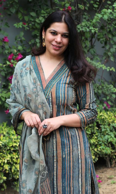 Cotton Handblock Blue Vanaspati Ajrakh Print Suit Set with Kota Doria ...