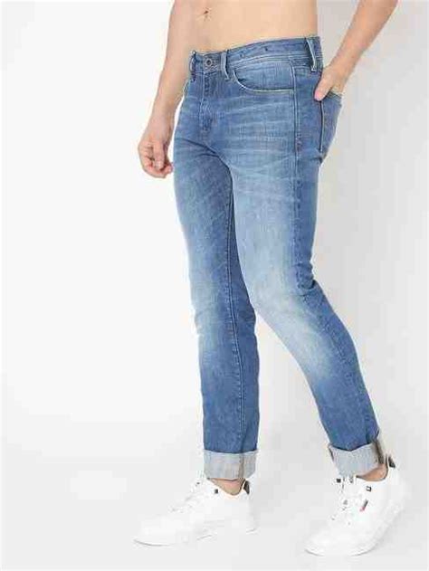 Albert Washed Distressed Slim Fit Jeans