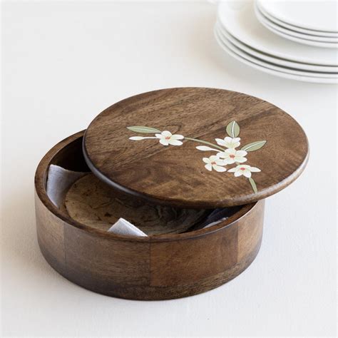 Bella Mango Wood Roti Box – Aurum Crafts