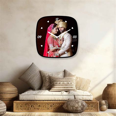 Custom Curved Designer Wall Clock – Personalize with Your Photo & Text ...