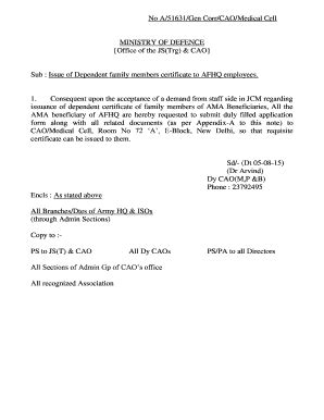 Family Dependent Certificate Format Pdf - Fill Online, Printable ...