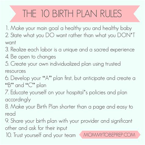 All About Birth Plans | Mommytobeprep.com