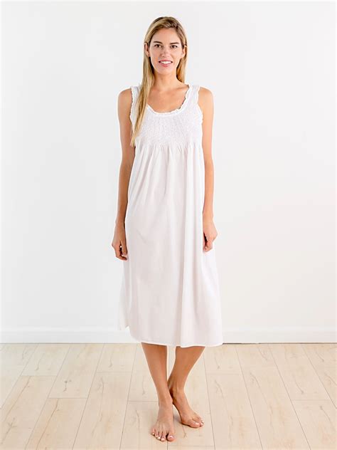 Constance White Cotton Nightgown - Jacaranda Living