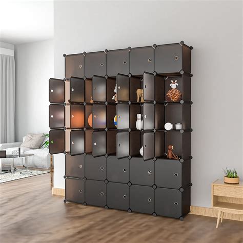 Cube Storage Organizer 30 Cube Storage Cubes Cabinet Portable Wardrobe ...