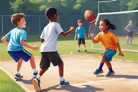 Kids Playing Sports 的图像结果