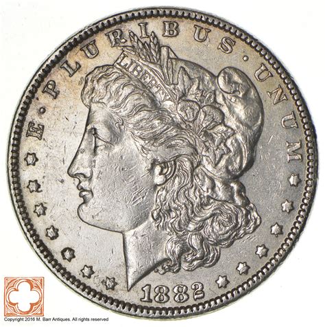 TOUGH - 1882 Morgan Silver Dollar - Shiny! Better Grade - Big Retail ...
