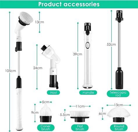 Buy GOFOIT Spin Scrubber, 360-degree Cordless Electric Rotary Scrubber ...