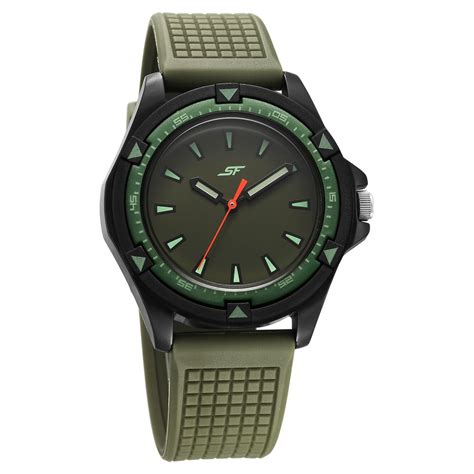 Buy Online SF Sporty Green Dial Polyurethane Strap Watch for Men ...