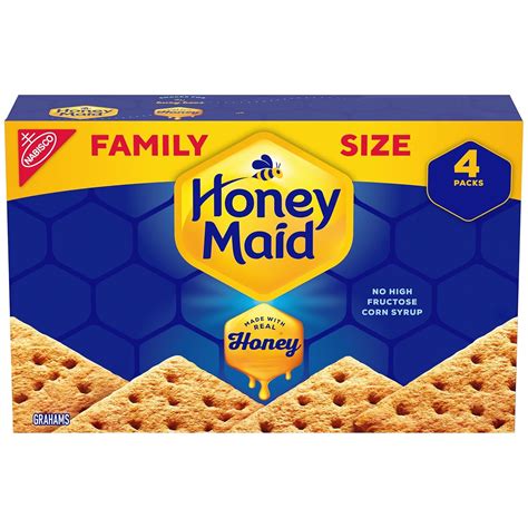 Amazon.com: HONEY MAID Graham Crackers, Lunch Snacks, Family Size, 19.2 oz