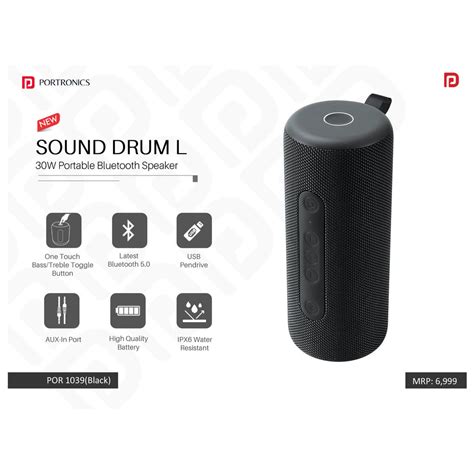 Portronics Sound Drum L 30W Portable Bluetooth Speaker - POR 1039 ...