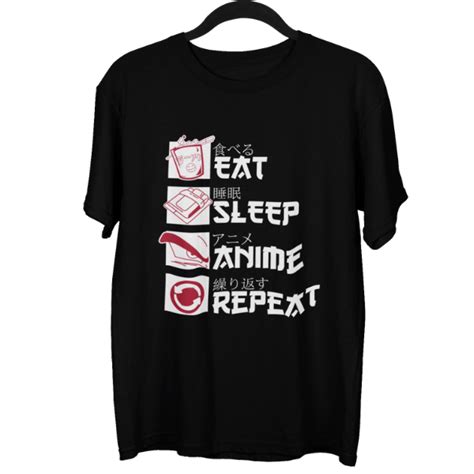 Eat Sleep Anime Repeat Unisex Oversized T-Shirt – Shuflz