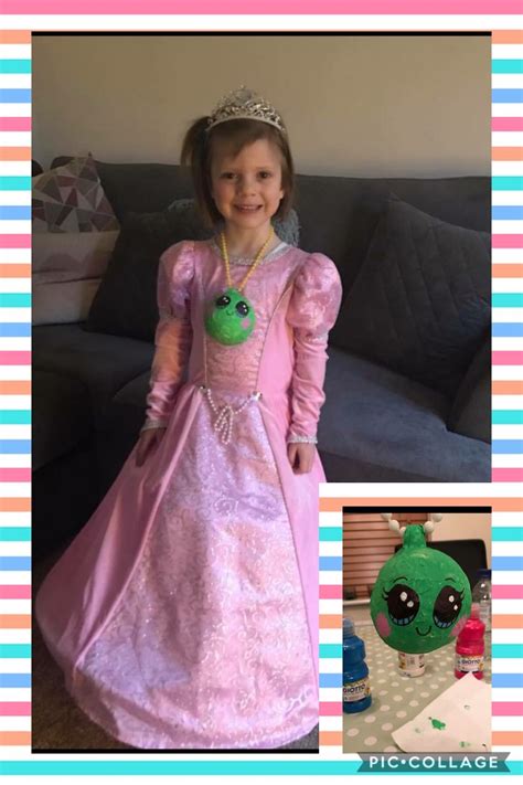 Princess and the pea costume. Paper mache pea necklace. | Fancy dress ...