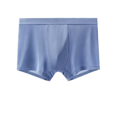 fatyb Mens Silk Boxer Briefs Breathable Thin Underwear Boxers Low Rise ...