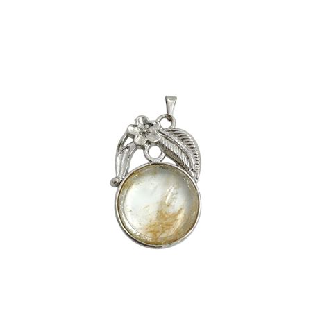 Rutile Crystal Round Pendant – BhagyaG