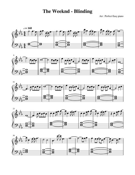 The Weeknd - Blinding Lights Sheet music for Piano (Solo) | Musescore.com