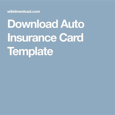 Download Auto Insurance Card Template | Card Templates Free for Car Insurance Card Template ...