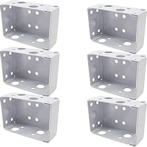 TIHOOD 6PCS 2Inch Blind Brackets Low Profile Box Mounting Bracket for ...