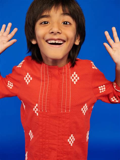 Somersault - Red Katli Boys Kurta Set | Soft & Comfortable | Festive ...
