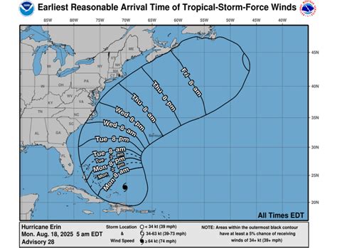 Hurricane Erin Tracker: Five States At Risk Of Flooding As Category 4 ...