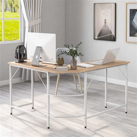 Nyyi L Shaped Desk Corner Desk Pc Computer Table Home | Desertcart INDIA