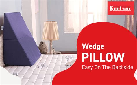 Kurl-On Compact Foldable Wedge Pillow for Sleeping, Reading, Working ...