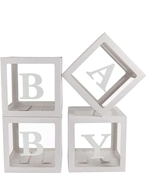 Cajas de bebé con letras para baby shower, decoraciones para baby ...