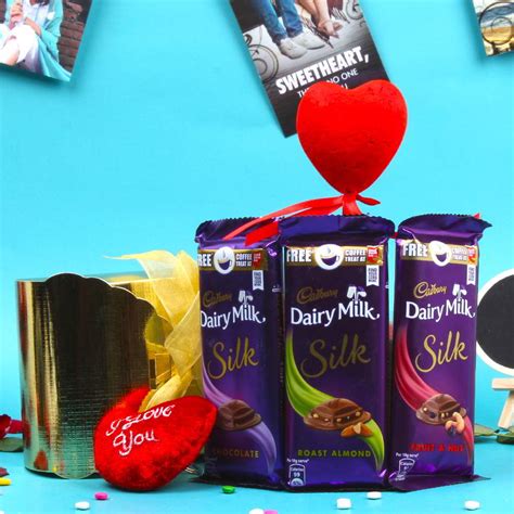 Love Gift of Dairy Milk Silk Chocolates – Chocolate Delivery Online