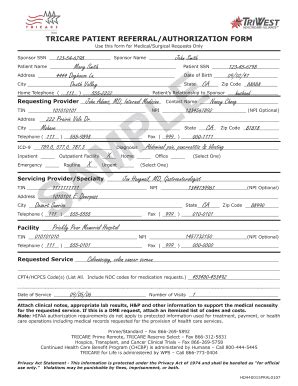 Tricare Referral - Fill Online, Printable, Fillable, Blank | pdfFiller