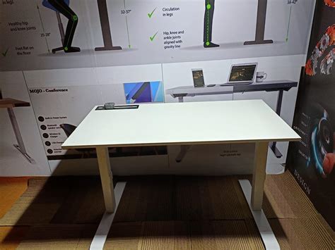 Mojo - Both Sided Laminatde White Power Table Top with 300mm Power ...