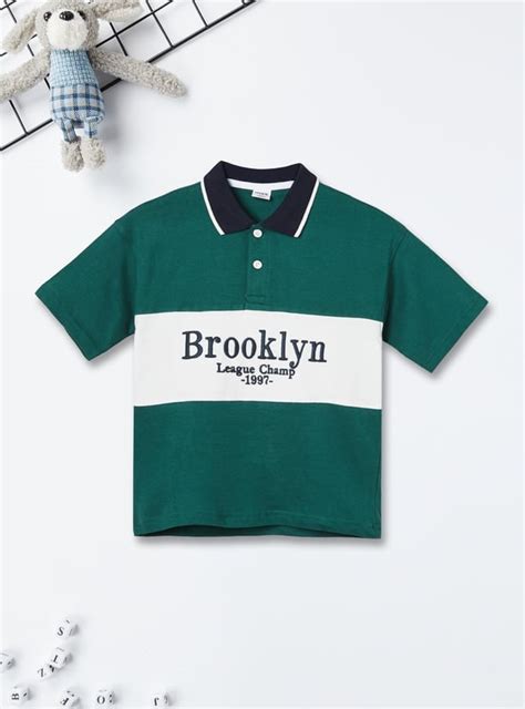 Buy Boys Colourblock Oversized Polo T-shirt Online at just Rs. 399.0 ...