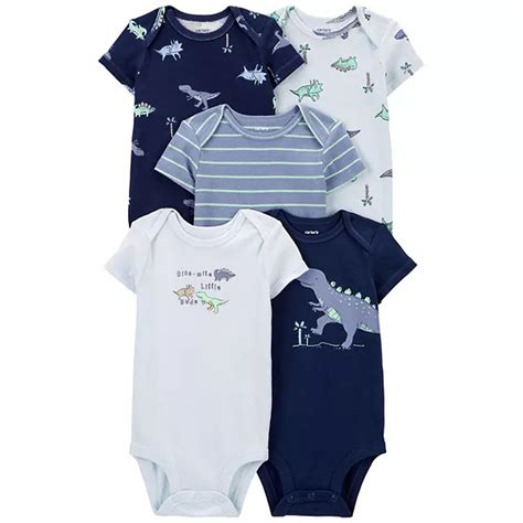 Baby Boy Carter's 5-Pack Dinosaur Short Sleeve Bodysuits