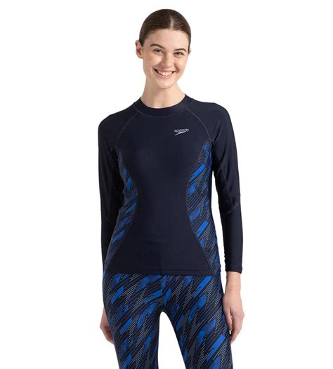 Buy Speedo Hyperboom Splice Rashtop Truenavy-Truecobalt-Curiousblue ...