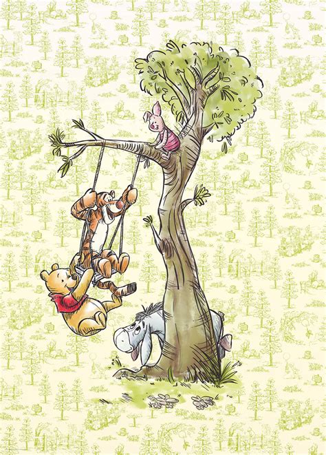 Download Cute Winnie The Pooh Iphone Tigger Tree Swing Wallpaper ...