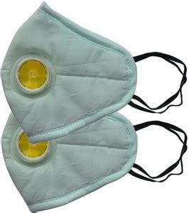 Accalia Solid Light Blue Ear String with Filter, Reusable Cotton Fabric ...