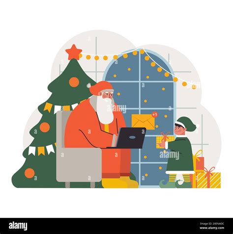 Checking your emails Stock Vector Images - Alamy