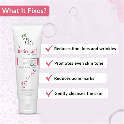 Buy FIXDERMA 0.5% RETINOL RETICURAM FACE CLEANSER WITH JOJOBA OIL FOR ...
