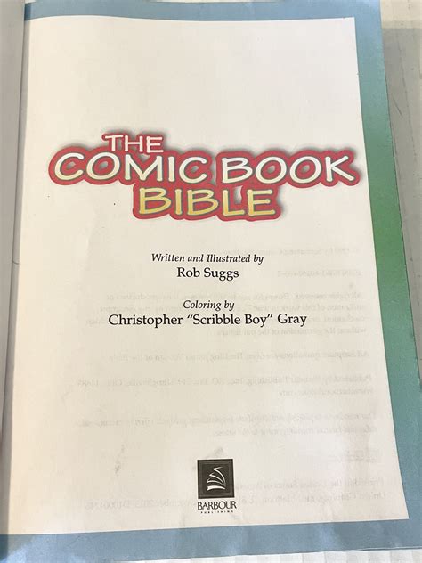 Rare Vintage the Comic Book Bible , Picture Perfect by Rob Suggs ...